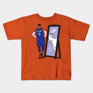 Russell Westbrook Mirror GOAT (Oklahoma City) Kids T-Shirt